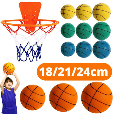 Bouncing Mute Ball 18/21/24cm Silent Foam Basketball Indoor Silent Ball Pat Basketball Silent Toddler Toys Air Bounce Basketball - Slobuy
