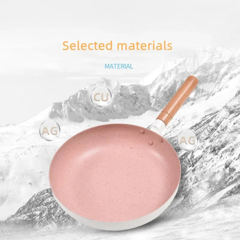 Frying Pan 20/24cm Wok Pan Non-stick Pan Induction Cooker Home Steak Pancake Pan Egg Pan Gas Stove Universal Saucepan Durable - Slobuy