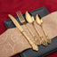 24pcs Cutlery Set Gold Dinnerware Stainless Steel Royal Spoon Forks Knives Kitchen Western Dinner Silverware Tableware Gift - Slobuy