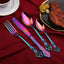 24pcs Cutlery Set Gold Dinnerware Stainless Steel Royal Spoon Forks Knives Kitchen Western Dinner Silverware Tableware Gift - Slobuy