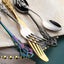 24pcs Cutlery Set Gold Dinnerware Stainless Steel Royal Spoon Forks Knives Kitchen Western Dinner Silverware Tableware Gift - Slobuy