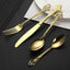 24pcs Cutlery Set Gold Dinnerware Stainless Steel Royal Spoon Forks Knives Kitchen Western Dinner Silverware Tableware Gift - Slobuy