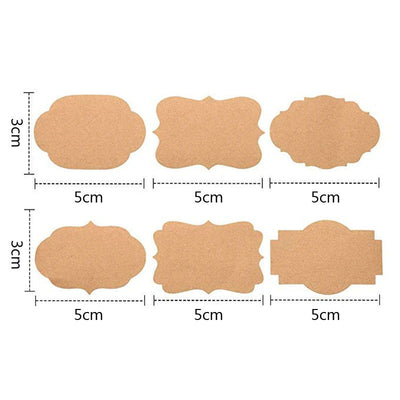 250Pcs Kraft Stickers Paper Labels Blank Christmas Gift for Jar Candle Glass Bottle Office Classification stationery sticker - Slobuy