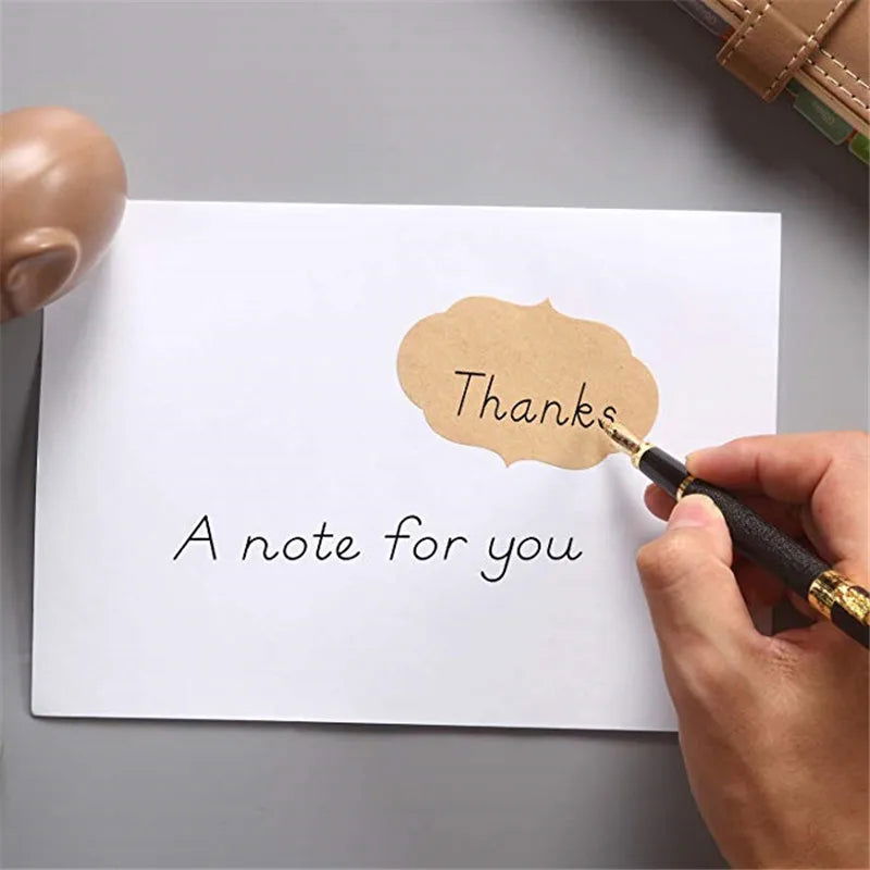 250Pcs Kraft Stickers Paper Labels Blank Christmas Gift for Jar Candle Glass Bottle Office Classification stationery sticker - Slobuy