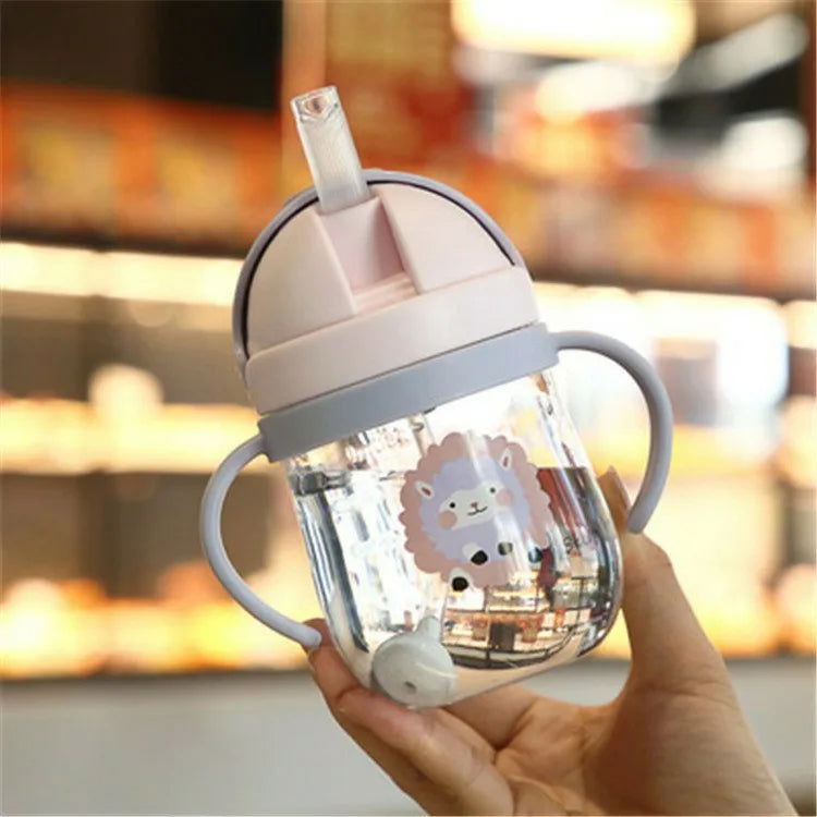 250ml Baby Feeding Cup with Straw Children Learn Feeding Drinking Bottle Kids Training Cup with Straw - Slobuy