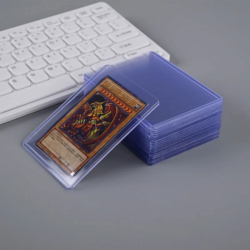25PCS Transparent PVC Card Sleeves Game Card Hard Plastic Card Sleeves Card Protective Card Holder Trading Cards Case - Slobuy