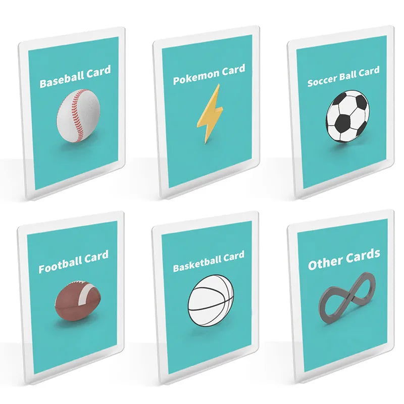 25pcs Card Sleeves Holder Game Cards TopLoaders PVC Hard Plastic Toy Top Loaders For Protectors Trading Storage Gift 3 x 4inches - Slobuy
