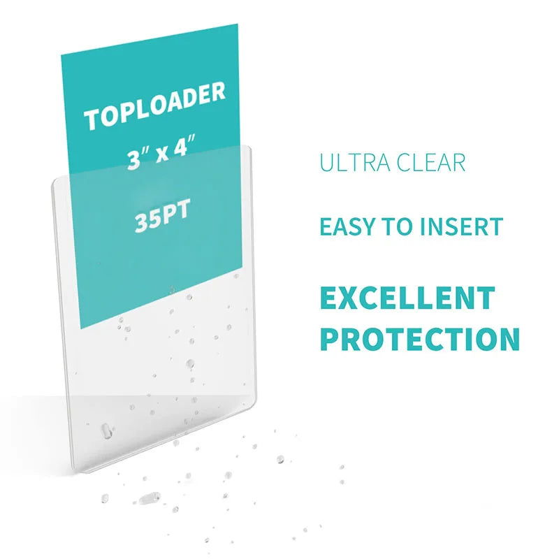 25pcs Card Sleeves Holder Game Cards TopLoaders PVC Hard Plastic Toy Top Loaders For Protectors Trading Storage Gift 3 x 4inches - Slobuy