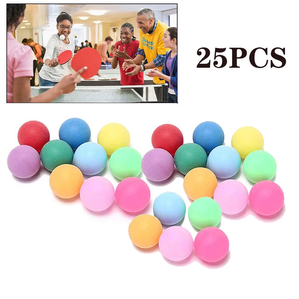 25pcs Colored Pong Balls 40mm Entertainment Table Tennis Balls for Game Advertising,Entertainment, Game Accessory - Slobuy