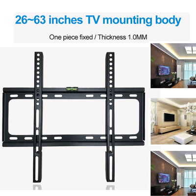 26-63inch TV Support Mount Adjustable Television Mounting Holder with Level Low Profile Flat TV Wall Mount for LCD LED Monitor - Slobuy