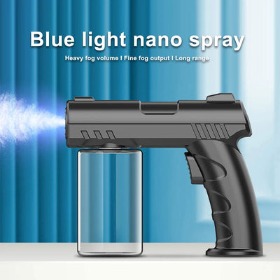 280ML Wireless Electric Sanitizer Sprayer USB Nano Blue Light Steam Spray Gun home garden Disinfection Watering Atomizer tool - Slobuy
