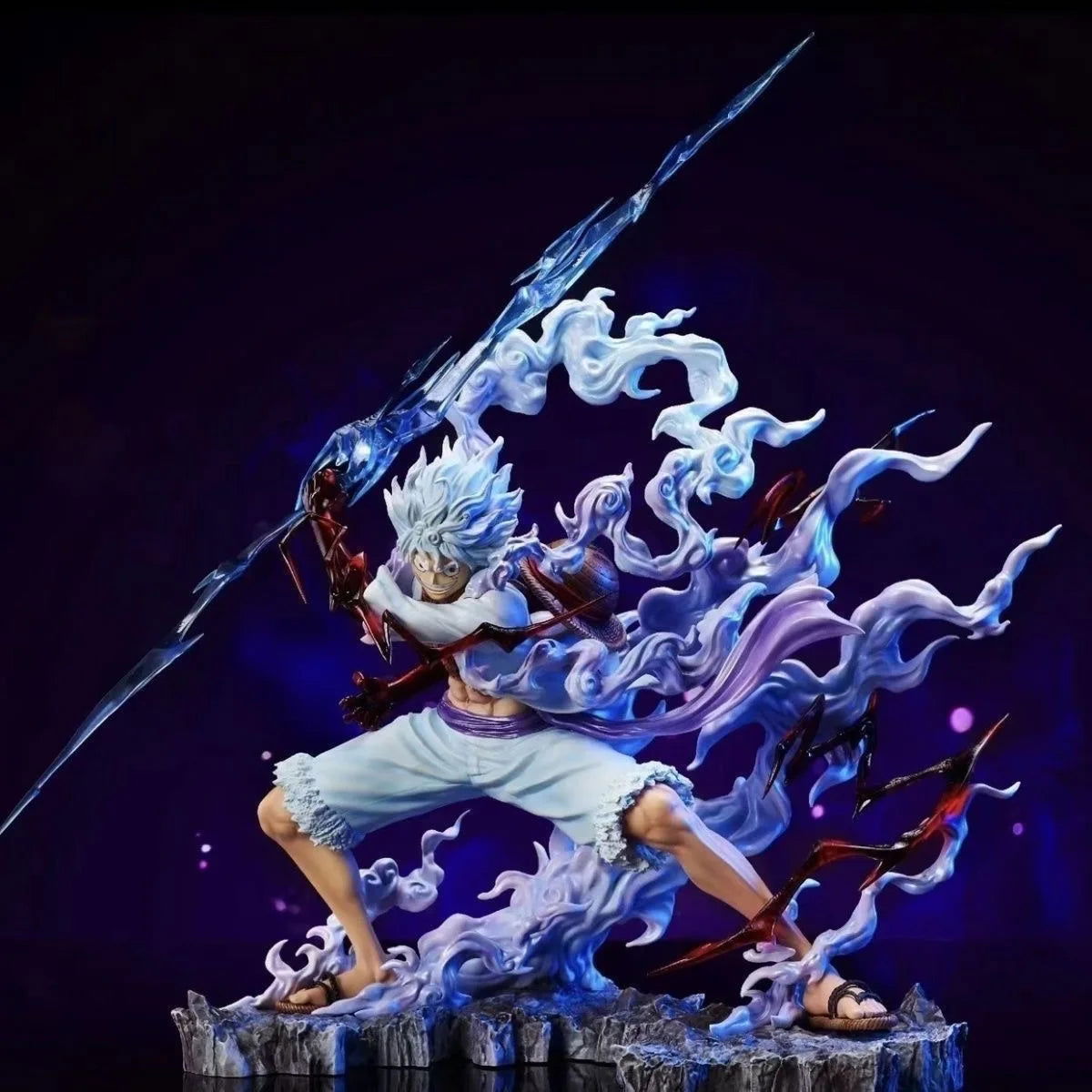 28cm One Piece Figure Sun God Gear 5 Nika Luffy Action Figure GK Thunderbolt Monkey D Luffy Model PVC Collectible Toy - Slobuy