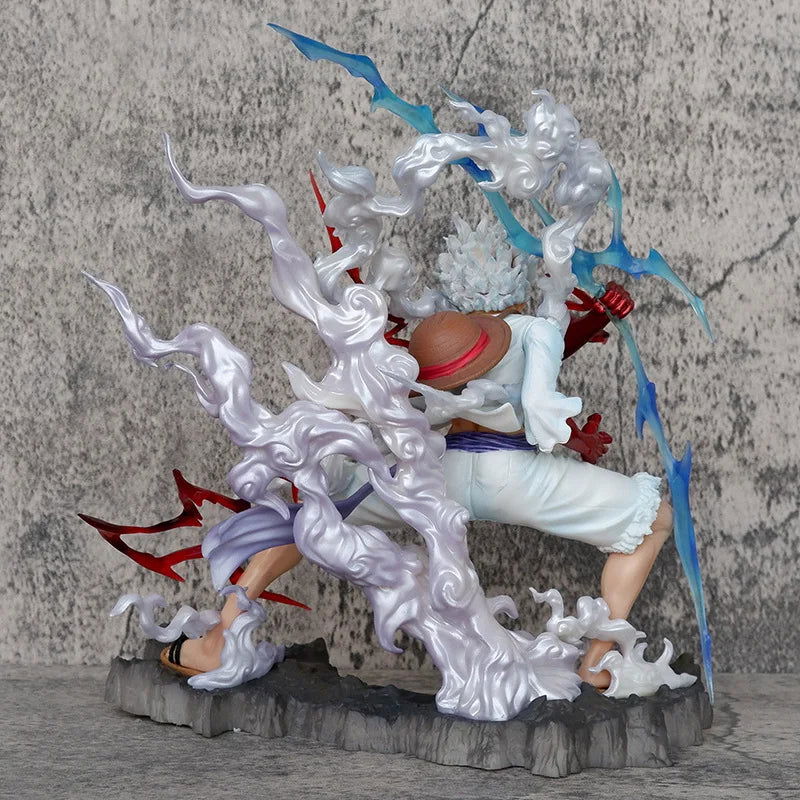 28cm One Piece Figure Sun God Gear 5 Nika Luffy Action Figure GK Thunderbolt Monkey D Luffy Model PVC Collectible Toy - Slobuy