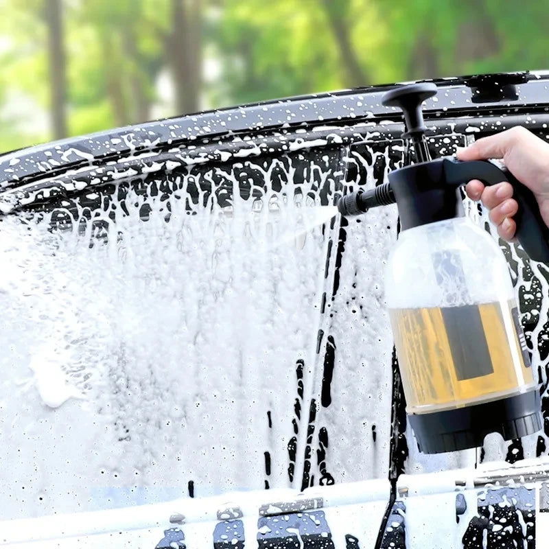 2L Car Wash Spray Bottle Foam Wash Sprayer Hand Pump Foam Sprayer Car Air Pressure Spray Washer Nozzle Can Auto Window Cleaning - Slobuy