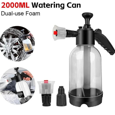 2L Foam Sprayer Car Wash Hand-held Foam Watering Can Air Pressure Sprayer Plastic Disinfection Water Bottle Car Cleaning Tools - Slobuy