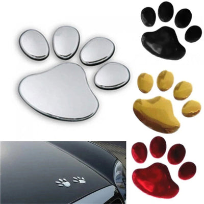 2PCS Auto Accessories Car Sticker Cool Design Paw 3D Animal Dog Cat Footprint Decal Car PVC sticker car decal - Slobuy