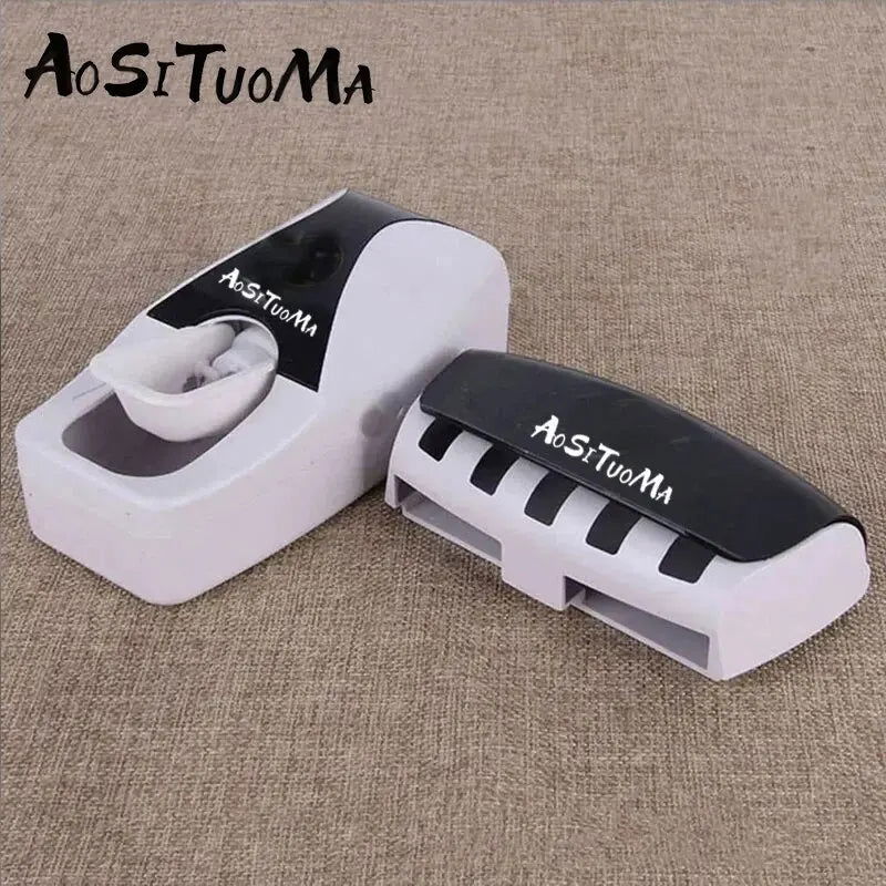 2PCS Automatic Toothpaste Dispenser Wall Mount Dust-proof Toothbrush Holder Wall Mount Bathroom Accessories Set Squeezer - Slobuy