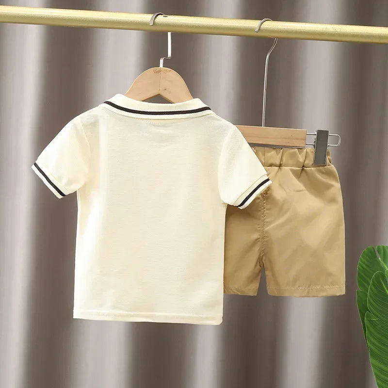 2PCS Children Clothing mother Kids Clothes Children's Sets Boys T-shirt Shorts Summer Cotton Short sleeve fashion Suit - Slobuy