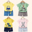 2PCS Children's Sets mother Kids Clothes Boys Girl T-shirt Shorts Summer Cotton Short sleeve Baby Children Clothing Toddler Suit - Slobuy