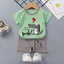 2PCS Children's Sets mother Kids Clothes Boys Girl T-shirt Shorts Summer Cotton Short sleeve Baby Children Clothing Toddler Suit - Slobuy