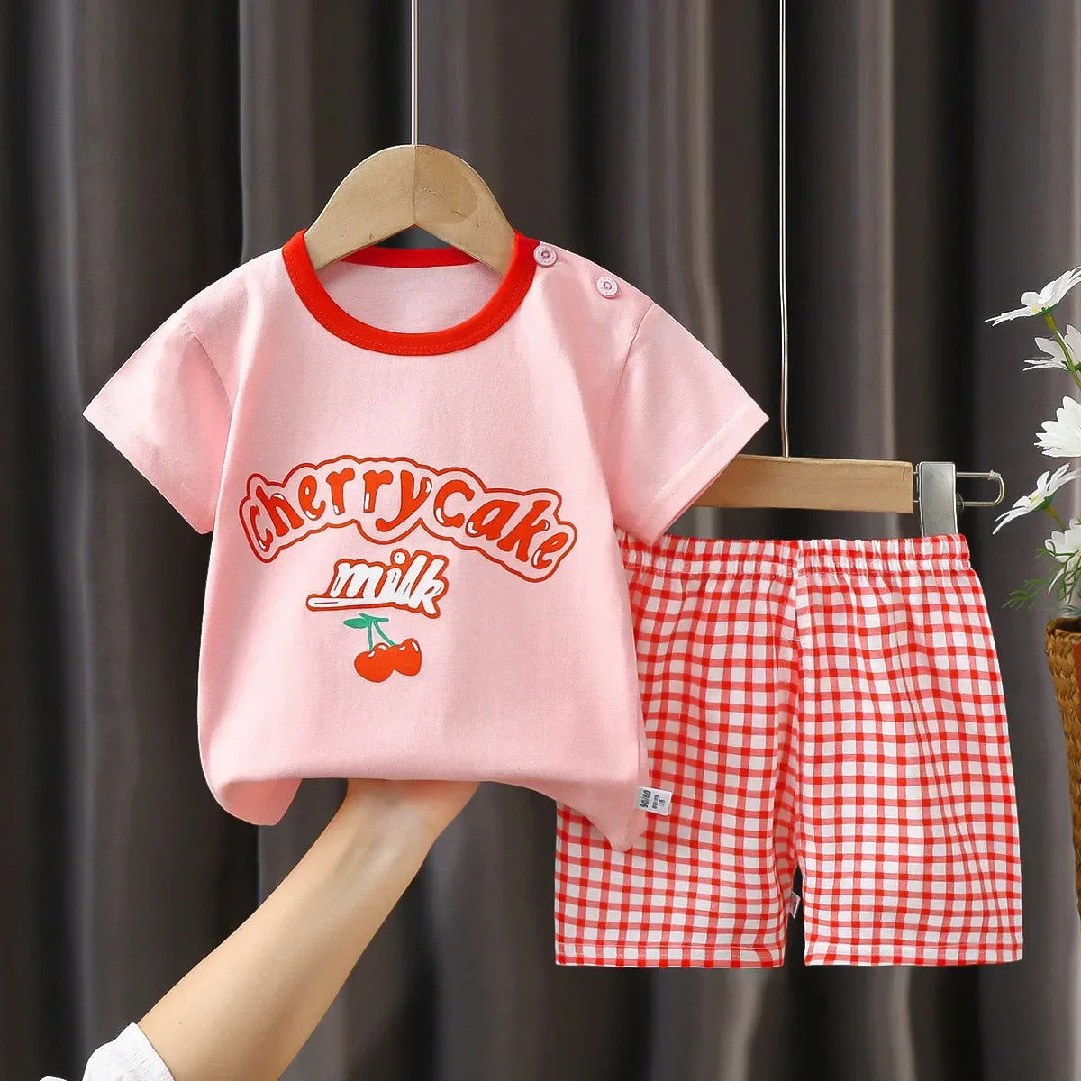 2PCS Children's Sets mother Kids Clothes Boys Girl T-shirt Shorts Summer Cotton Short sleeve Baby Children Clothing Toddler Suit - Slobuy