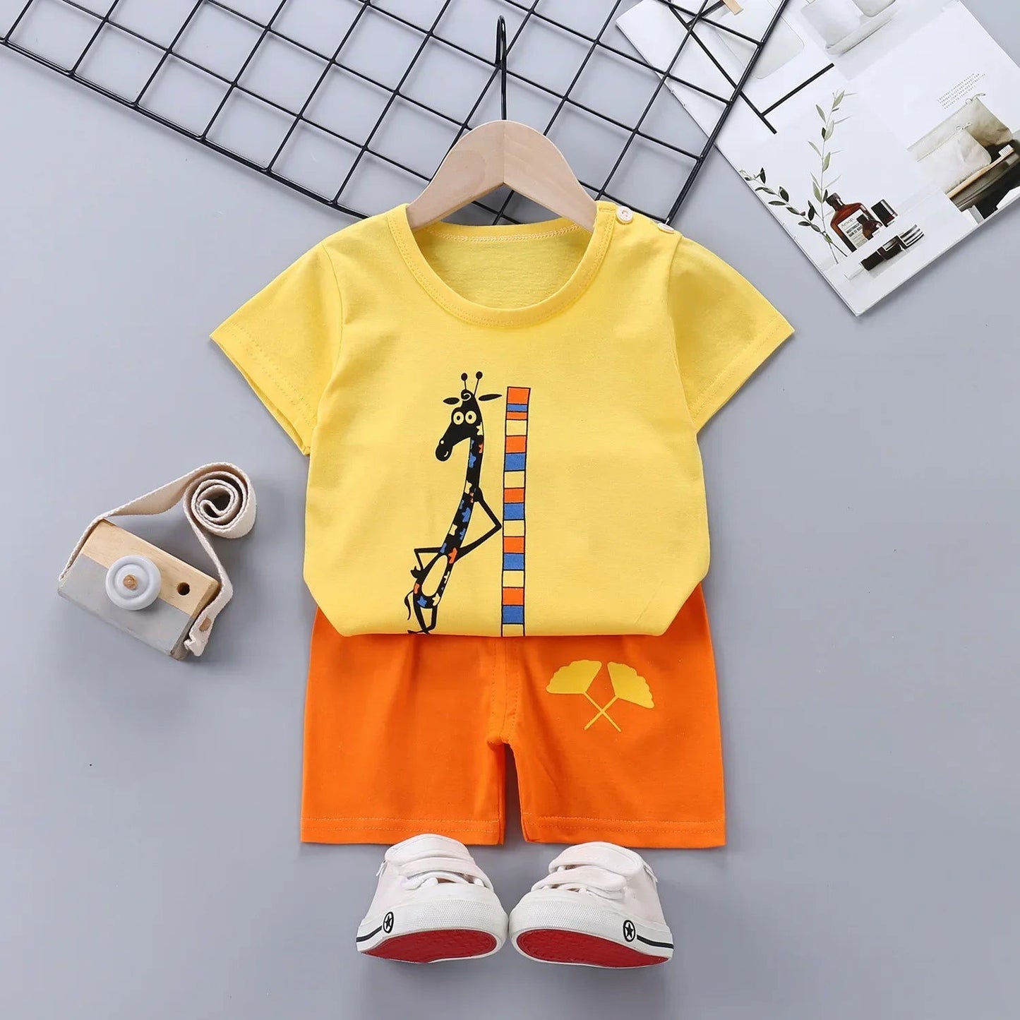 2PCS Children's Sets mother Kids Clothes Boys Girl T-shirt Shorts Summer Cotton Short sleeve Baby Children Clothing Toddler Suit - Slobuy
