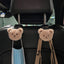 2PCS Cute Cartoon Bear Car Seat Back Hooks Storage Vehicle Headrest Organizer Hanger for Groceries Bag Handbag Car Decoration - Slobuy