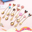 4PCS/2PCS Cutlery Spoon Fork Set Donuts Candy Spoons Forks Milk Coffee Stirring Spoons Dessert Spoon Fruit Fork Cutlery Gift - Slobuy
