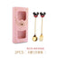4PCS/2PCS Cutlery Spoon Fork Set Donuts Candy Spoons Forks Milk Coffee Stirring Spoons Dessert Spoon Fruit Fork Cutlery Gift - Slobuy