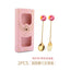 4PCS/2PCS Cutlery Spoon Fork Set Donuts Candy Spoons Forks Milk Coffee Stirring Spoons Dessert Spoon Fruit Fork Cutlery Gift - Slobuy