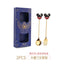 4PCS/2PCS Cutlery Spoon Fork Set Donuts Candy Spoons Forks Milk Coffee Stirring Spoons Dessert Spoon Fruit Fork Cutlery Gift - Slobuy