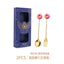 4PCS/2PCS Cutlery Spoon Fork Set Donuts Candy Spoons Forks Milk Coffee Stirring Spoons Dessert Spoon Fruit Fork Cutlery Gift - Slobuy