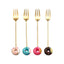 4PCS/2PCS Cutlery Spoon Fork Set Donuts Candy Spoons Forks Milk Coffee Stirring Spoons Dessert Spoon Fruit Fork Cutlery Gift - Slobuy