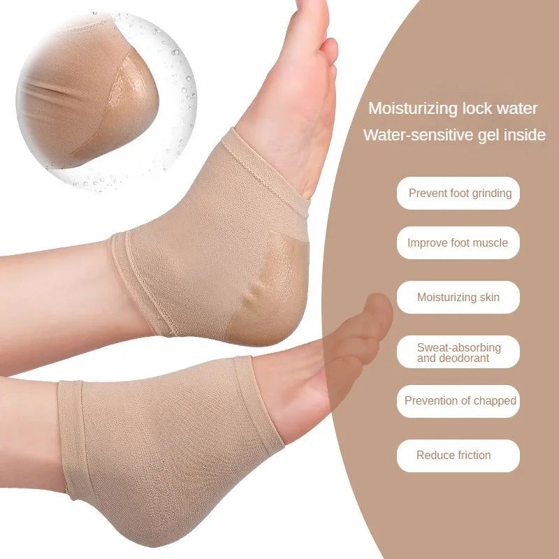 2PCS Gel Moisturizing Heel Socks Spa Sock For Foot Care Gel Heel Socks For Dry Cracked Dry Feet Skin Gel Heel Repair Socks Tools - Slobuy