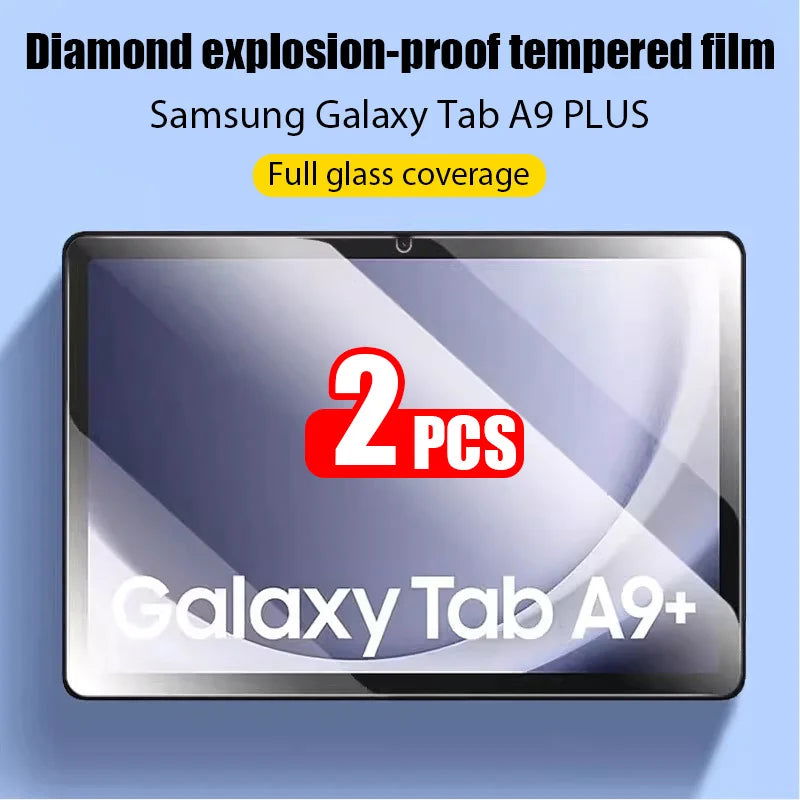 2PCS HD Scratch Proof 11inch Tempered Glass Screen Protector for Samsung Galaxy Tab A9 Plus Tablet Accessories Film - Slobuy