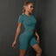 2PCS Seamless Women Yoga Set Gym Sportswear Sport Top and Hight Waist Short Suit Fitness Workout Butt Lifting Short Tight Suit - Slobuy