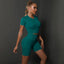2PCS Seamless Women Yoga Set Gym Sportswear Sport Top and Hight Waist Short Suit Fitness Workout Butt Lifting Short Tight Suit - Slobuy