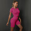 2PCS Seamless Women Yoga Set Gym Sportswear Sport Top and Hight Waist Short Suit Fitness Workout Butt Lifting Short Tight Suit - Slobuy