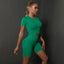 2PCS Seamless Women Yoga Set Gym Sportswear Sport Top and Hight Waist Short Suit Fitness Workout Butt Lifting Short Tight Suit - Slobuy