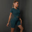2PCS Seamless Women Yoga Set Gym Sportswear Sport Top and Hight Waist Short Suit Fitness Workout Butt Lifting Short Tight Suit - Slobuy
