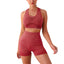 2PCS Seamless Women Yoga Set Workout Sportswear Gym Clothing Fitness Long Sleeve Crop Top High Waist Leggings Sports Suits - Slobuy