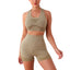 2PCS Seamless Women Yoga Set Workout Sportswear Gym Clothing Fitness Long Sleeve Crop Top High Waist Leggings Sports Suits - Slobuy