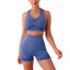 2PCS Seamless Women Yoga Set Workout Sportswear Gym Clothing Fitness Long Sleeve Crop Top High Waist Leggings Sports Suits - Slobuy