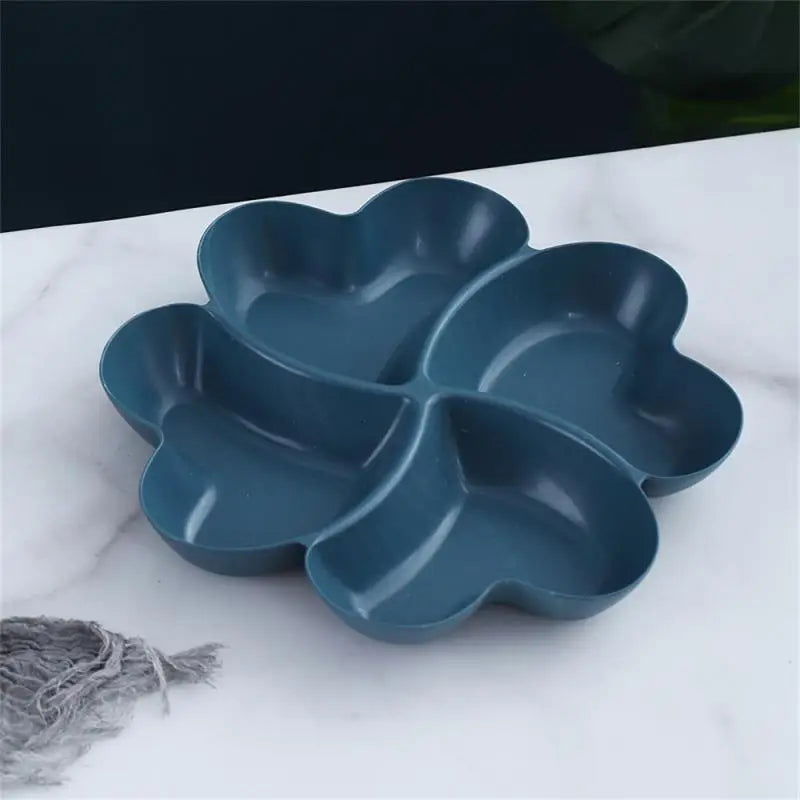 1/2PCS Snack Plate Solid Color Beautiful Shape Lattice Placement Easy End-to-end Access Feel Comfortable Home Supplies - Slobuy