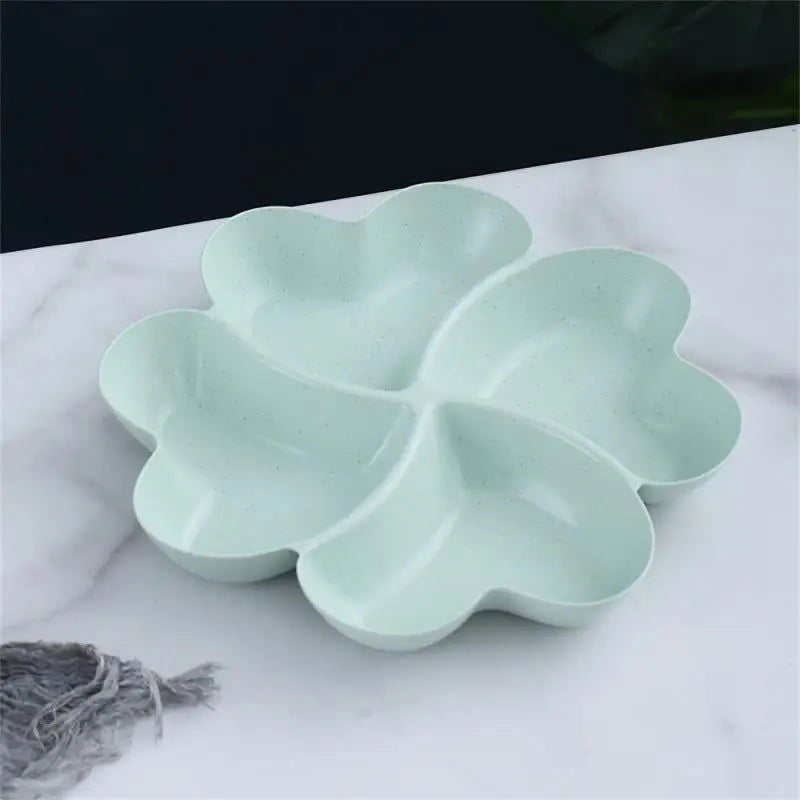 1/2PCS Snack Plate Solid Color Beautiful Shape Lattice Placement Easy End-to-end Access Feel Comfortable Home Supplies - Slobuy