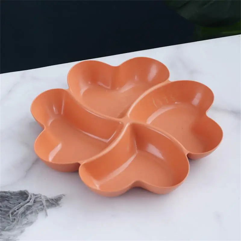 1/2PCS Snack Plate Solid Color Beautiful Shape Lattice Placement Easy End-to-end Access Feel Comfortable Home Supplies - Slobuy
