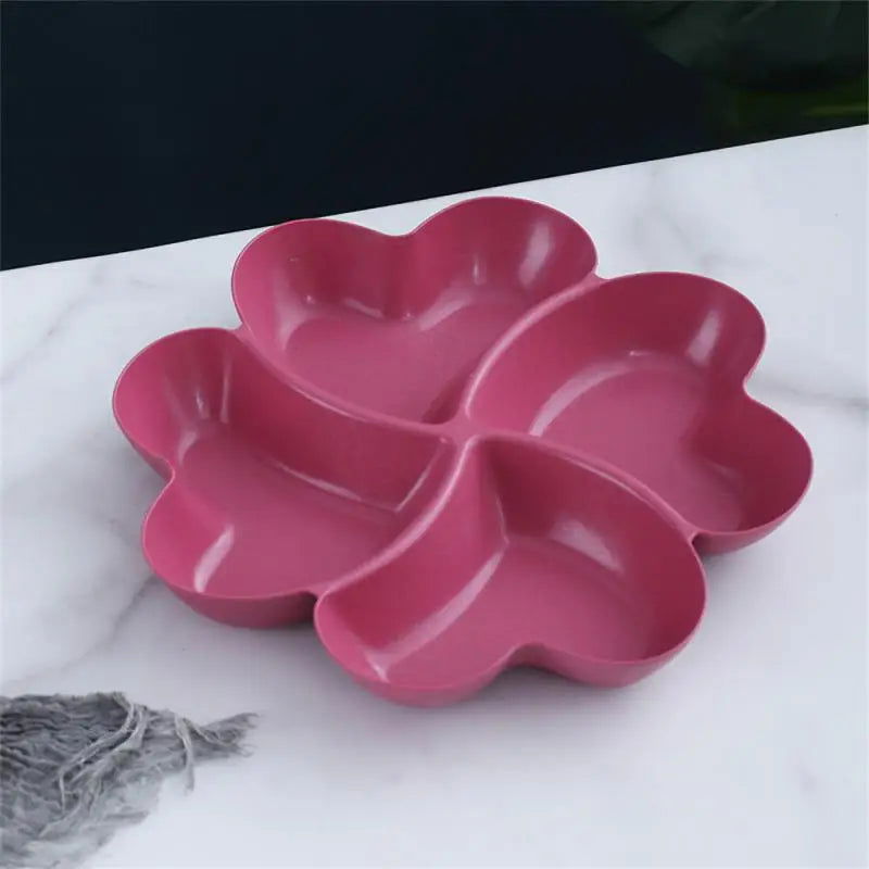 1/2PCS Snack Plate Solid Color Beautiful Shape Lattice Placement Easy End-to-end Access Feel Comfortable Home Supplies - Slobuy