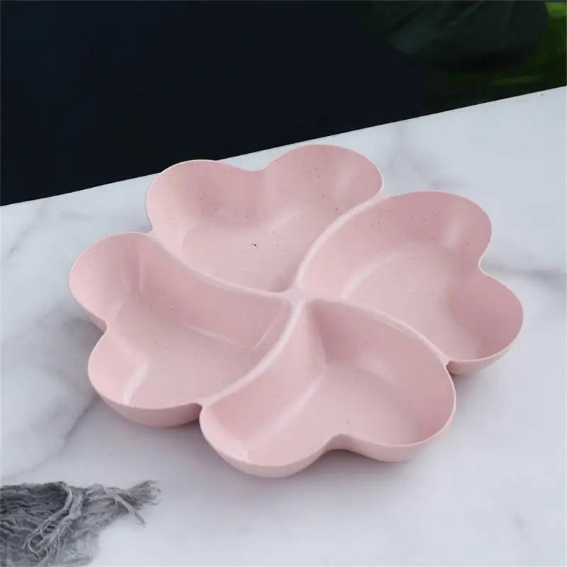 1/2PCS Snack Plate Solid Color Beautiful Shape Lattice Placement Easy End-to-end Access Feel Comfortable Home Supplies - Slobuy