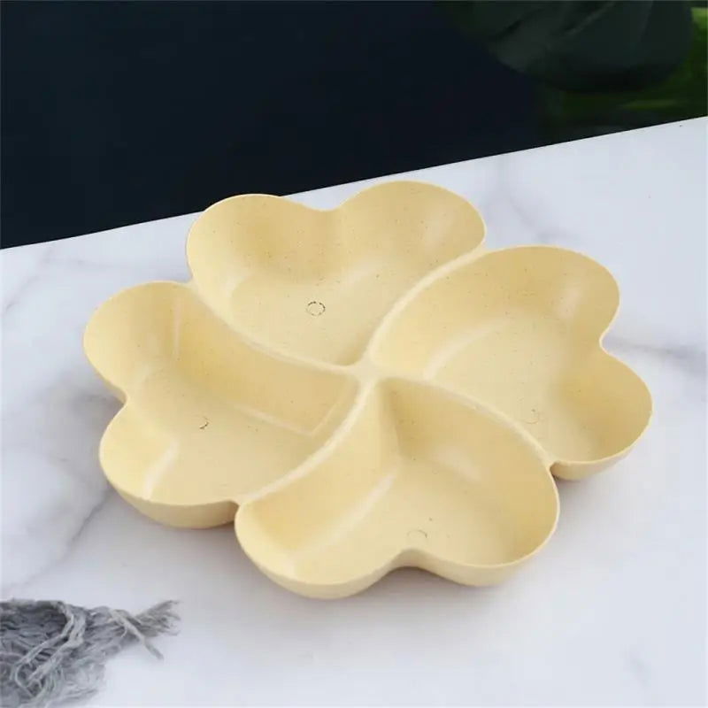 1/2PCS Snack Plate Solid Color Beautiful Shape Lattice Placement Easy End-to-end Access Feel Comfortable Home Supplies - Slobuy