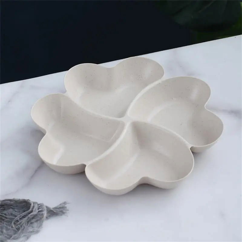 1/2PCS Snack Plate Solid Color Beautiful Shape Lattice Placement Easy End-to-end Access Feel Comfortable Home Supplies - Slobuy